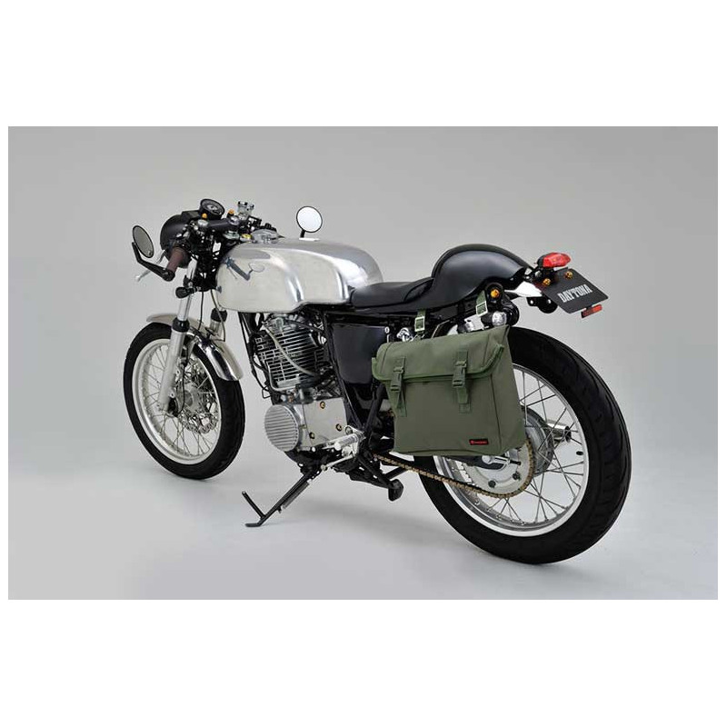 SACOCHE LATERALE MOTO VINTAGE KAKI ETANCHE DAYTONA 8L