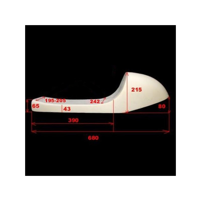 SELLE FIBRE DE VERRE CAFE RACER REPLICA