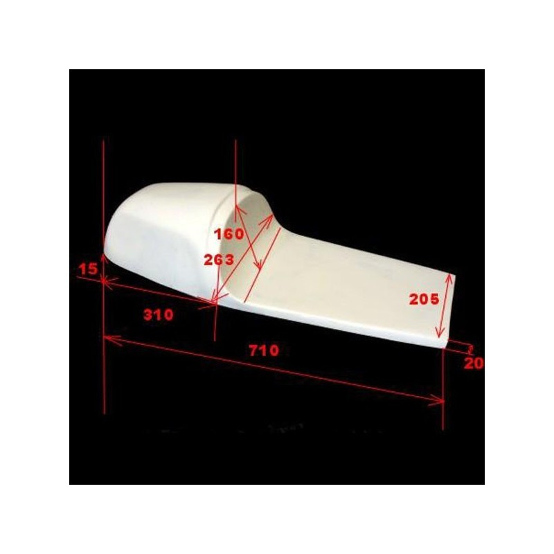 SELLE FIBRE DE VERRE CAFE RACER REPLICA