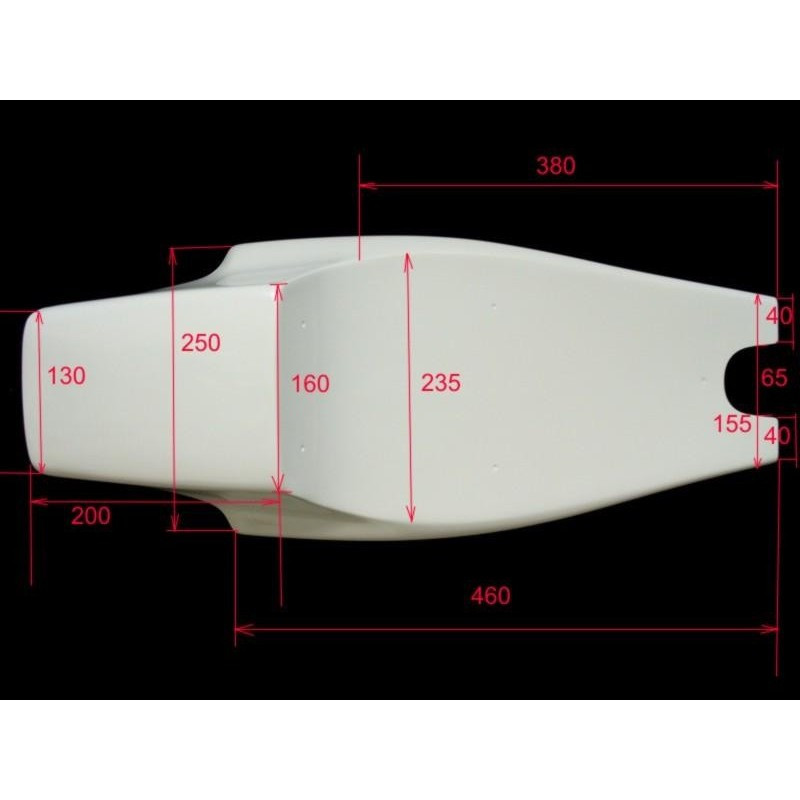 SELLE FIBRE DE VERRE DIRT TRACK REPLICA