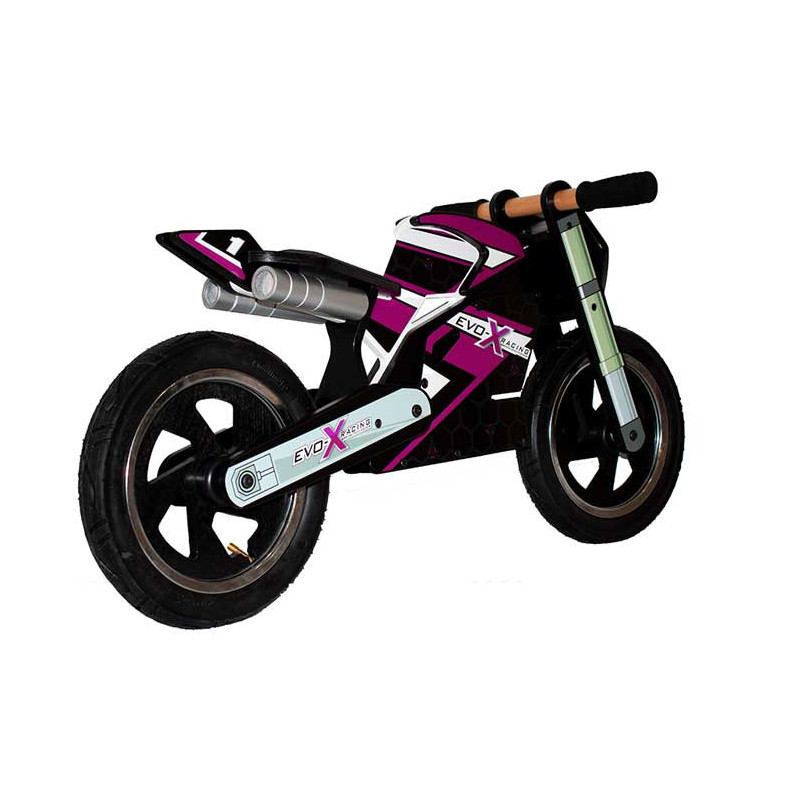DRAISIENNE BOIS NOIR + KIT DECO FUSHIA