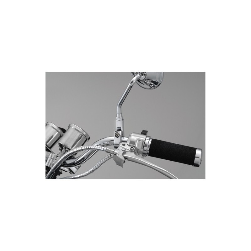 support-chrome-pour-compteurs-et-retroviseurs-diametre-de-guidon-22mm-filetage-m8-orientation-c Support chrome pour compteurs et retroviseurs. diamètre de guidon 22mm. Filetage