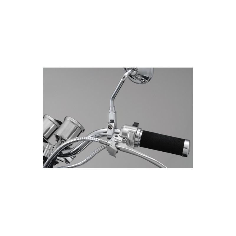 support-chrome-pour-compteurs-et-retroviseurs-diametre-de-guidon-22mm-filetage-m8-orientation-c Support chrome pour compteurs et retroviseurs. diamètre de guidon 22mm. Filetage