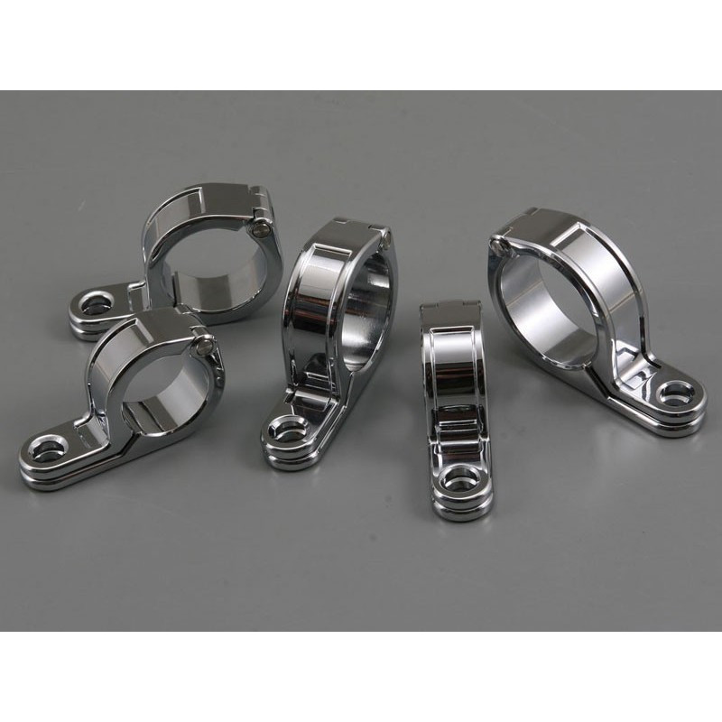 Support de clignotant pour tube diamètre 41mm. couleur chromee