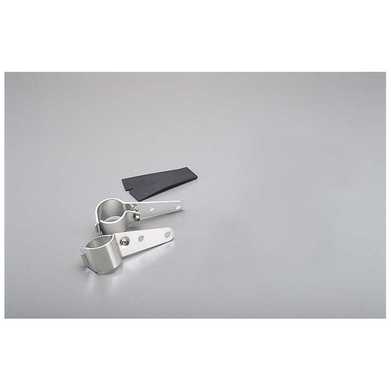 Support de clignotants chrome sur tubes de fourche diamètre 37 à 43 mm
