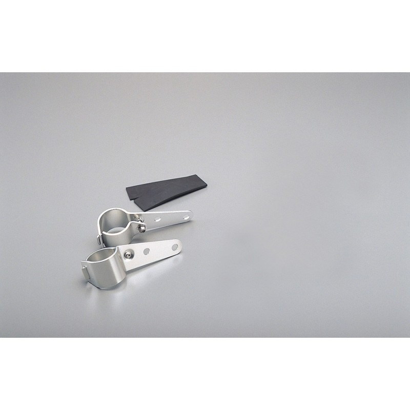 Support de clignotants chrome sur tubes de fourche diamètre 37 à 43 mm