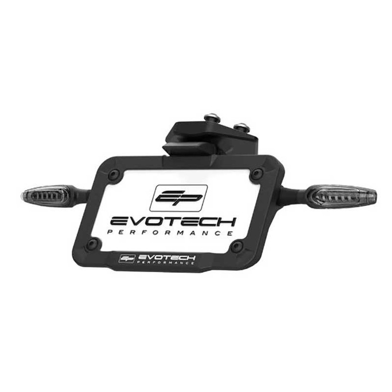 SUPPORT DE PLAQUE  DYNAMIQUE EVOTECH AVEC CLIGNOTANTS – TRIUMPH STREET TRIPLE 76
