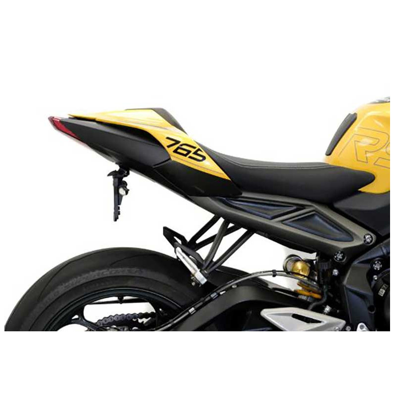 SUPPORT DE PLAQUE  DYNAMIQUE EVOTECH AVEC CLIGNOTANTS – TRIUMPH STREET TRIPLE 76