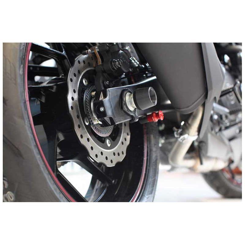SUZUKI GSXS 750 ROULETTES DE PROTECTION ROUE ARRIERE EVOTECH Silencieux aftermar