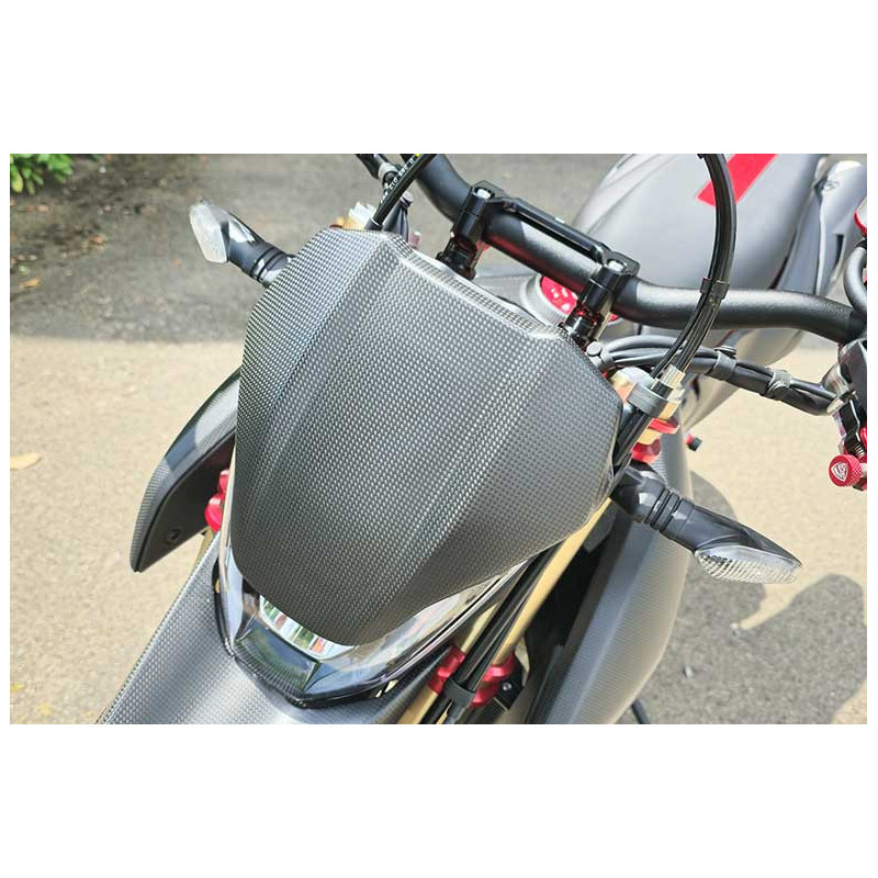TETE DE FOURCHE CARBONE MAT CNC RACING Ducati Hypermotard 698 Mono
