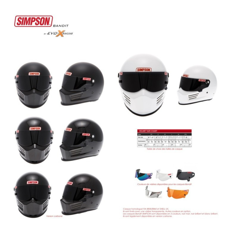 VISIERE AMBRE POUR CASQUE SIMPSON BANDIT