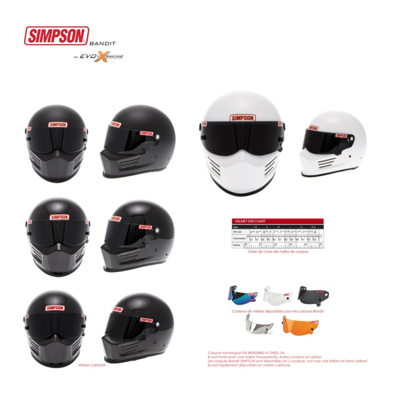 VISIERE AMBRE POUR CASQUE SIMPSON BANDIT