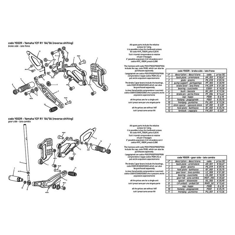 YAMAHA R1 COMMANDES RECULEES INVERSEES