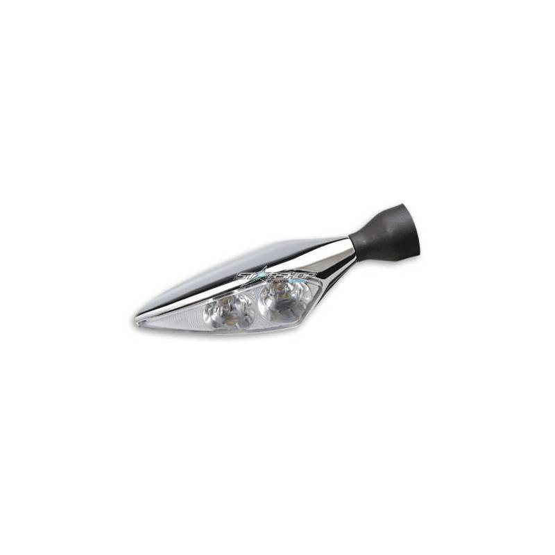 CLIGNOTANT ET FEU ARRIERE ET FEU STOP LED MICRO RHOMBUS PL CHROME UNITE ARG