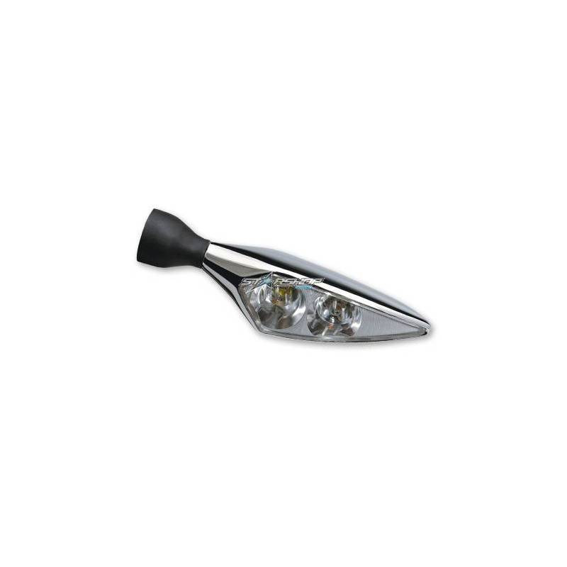 CLIGNOTANT ET FEU POSITION AVANT LED MICRO RHOMBUS PL CHROME UNITE AVG