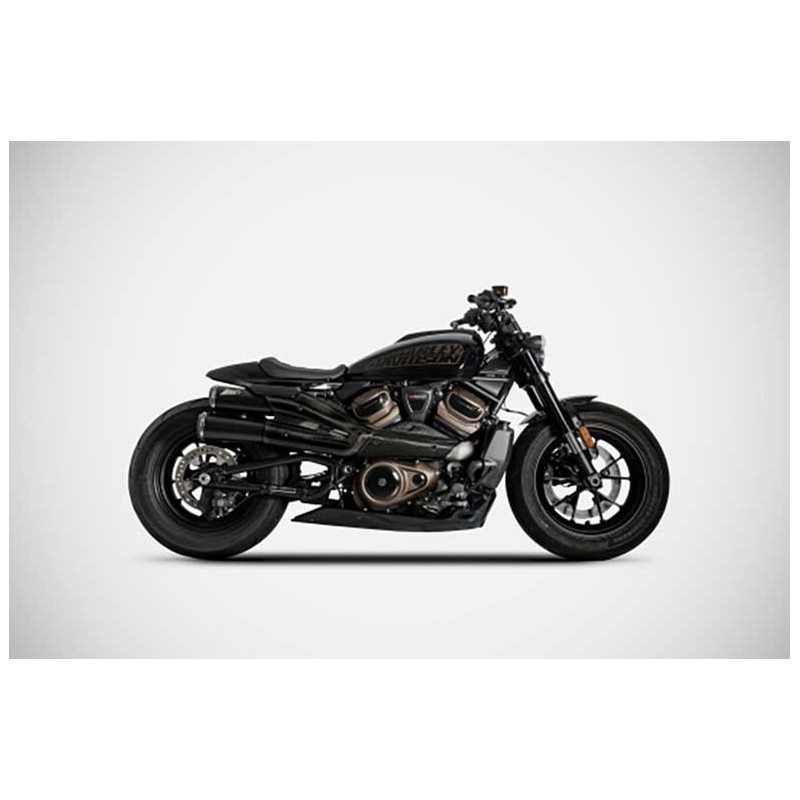 Ligne complète 2 en 1 en 2 gt inox Harley 1250 Sportster Zard