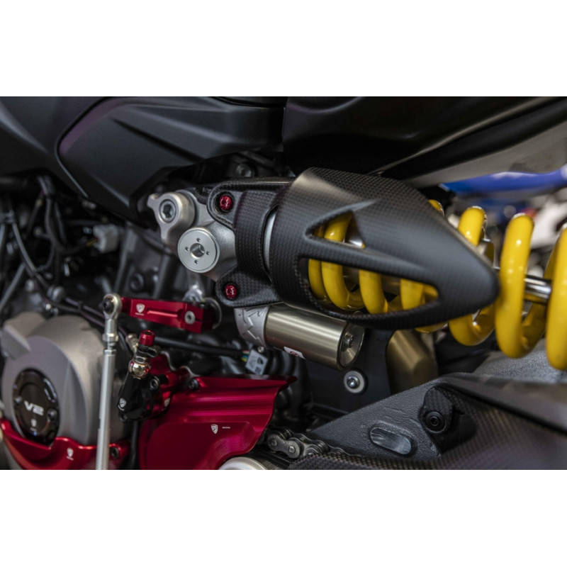 PROTECTION AMORTISSEUR ARRIERE CARBONE CNC RACING DUCATI MULTISTRADA V2 25-26