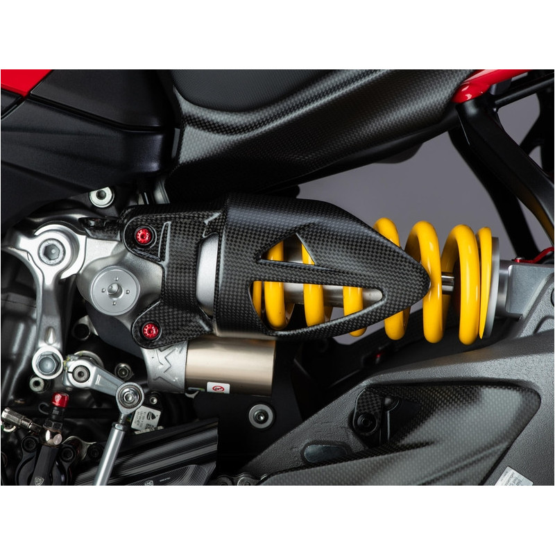 PROTECTION AMORTISSEUR ARRIERE CARBONE CNC RACING DUCATI MULTISTRADA V2 25-26